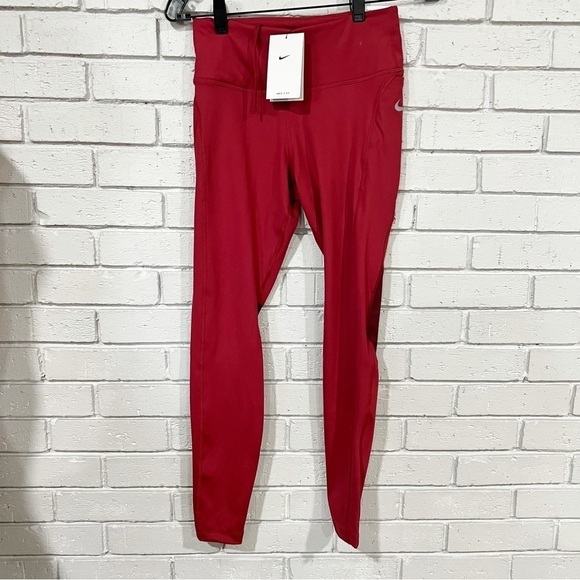 Nike Women's Dri-FIT Run Division Fast Leggings in Berry Red - Picture 1 of 6